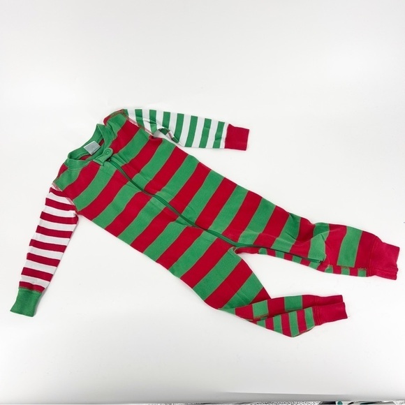 Hanna Andersson Other - ✅ HANNA ANDERSSON CHRISTMAS LONG JOHN PAJAMAS SIZE US 3 RED/GREEN/WHITE STRIPE